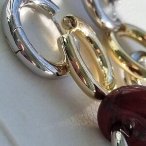 Швензы круглые для бубликов, покрытие позолота, диаметр 24 мм