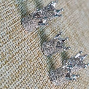 Фурнитура Корона, цвет серебро, размер 10х12 мм (1 штука)