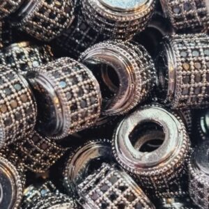 Разделитель, латунь, цвет черный, вставки черные, размер 8,5х6 мм (1 штука)