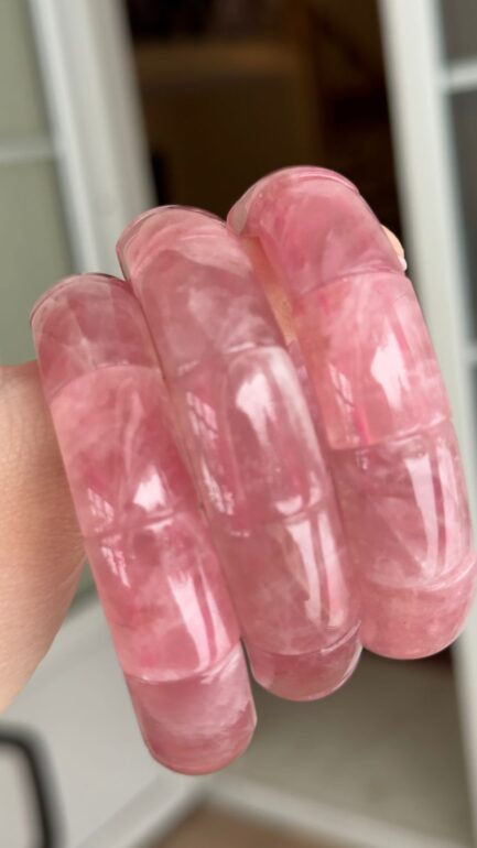 Розовый кварц браслет
