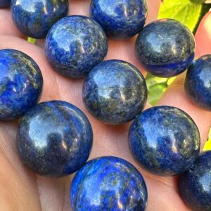 лазурит, нить 19 см, диаметр 18 мм