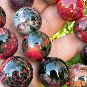 коралл окаменелый тонированный, нить 19 см, диаметр 20 мм