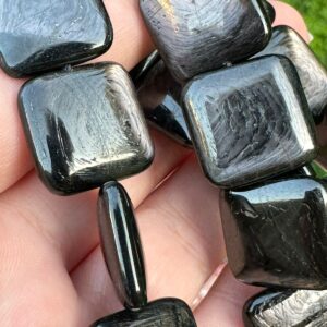 гиперстен, нить 19 см, размер 18х18 мм