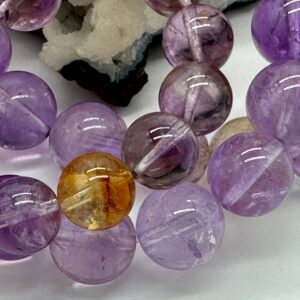 аметрин, нить 19 см, диаметр 10, 12 мм