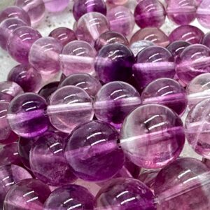 флюорит калиброванный, нить 19 см, диаметр 7,5-8,3 мм, 9,4-9,8 мм