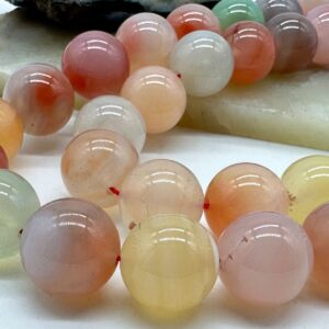 агат натуральный, нить 19 см, диаметр ~15,5-16 мм