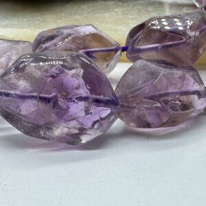 аметист, нить 19 см, размер ~20х14 мм