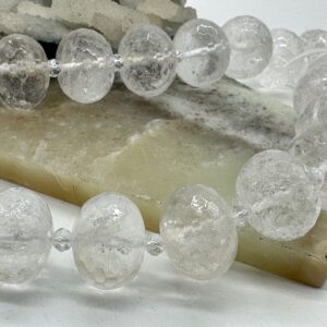 горный хрусталь, нить 19 см, размер ~17,5х13 мм