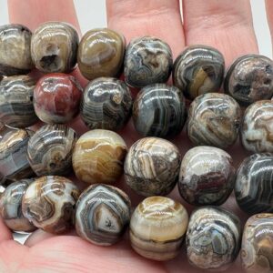 агат натуральный, нить 19 см, размер 12х10 мм