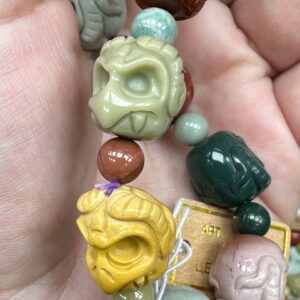 яшма, гаруда, размер ~14,5х14,5 мм, браслет