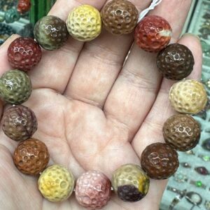 яшма, кратер, размер ~14 мм, браслет