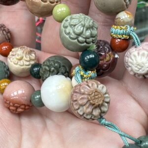 яшма, ваза изобилия, размер ~13,5 мм, браслет