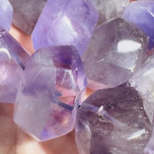 аметист лавандовый, нить 19 см, размер ~ 17х13 мм