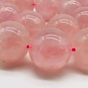 розовый кварц, нить 19 см, диаметр 18 мм
